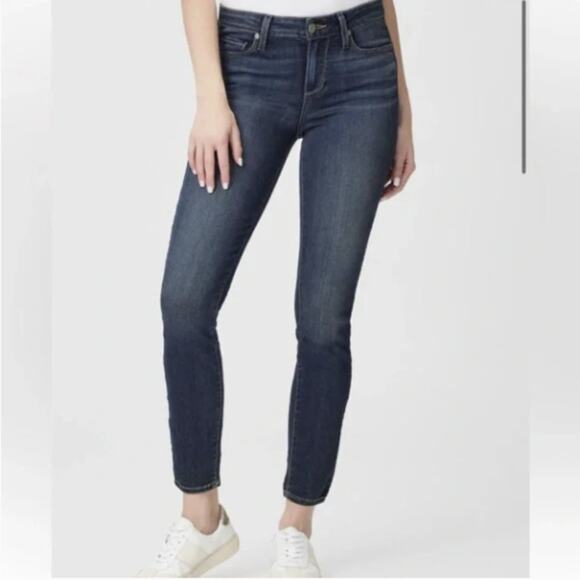 Paige Jeans Verdugo Ankle Skinny Nottingham Medium Blue Denim Stretch Size 28 - Picture 1 of 12